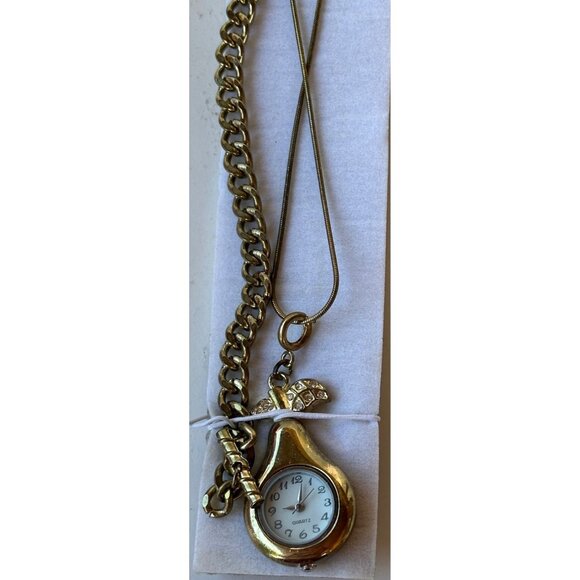 ULTA Beauty Brand Gold Pear Pendant Watch and Bracelet Set (NOT TESTED) - Picture 6 of 16